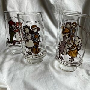 Vintage Holly Hobbie Coca Cola  Glass Tumblers